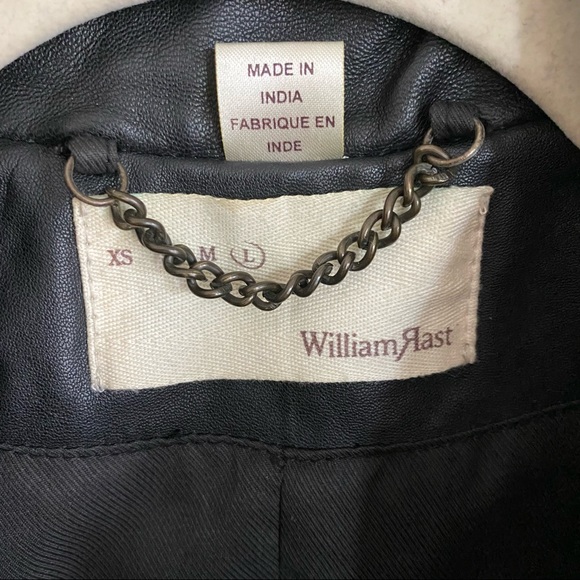 WILLIAM RAST LEATHER Moto Ruffle Jacket - Picture 3 of 6